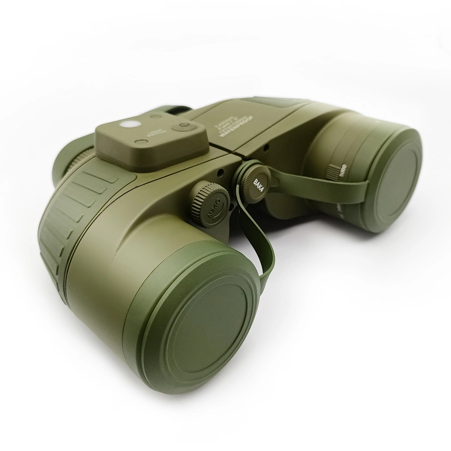 High Definition Waterproof Binoculars Bak4 Prism Fmc 7X50 Double Focus Green 7X ED Binoculars with Compass