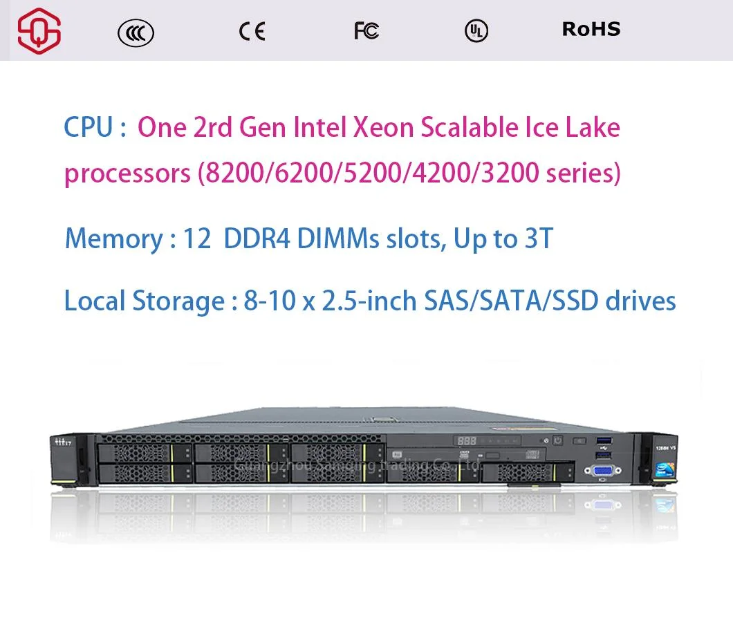 1u Rack Server Intel Series 1CPU Fusionserver 1288h V5 Server