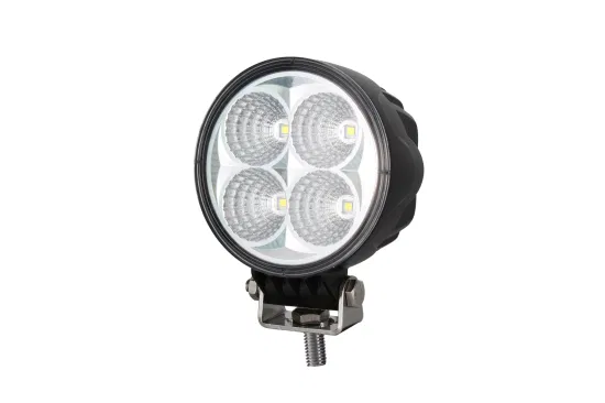 IP68 4inch Black Round 40W Flood LED Working Light for Expedition Vehicles, Pickup Trucks, Excavator