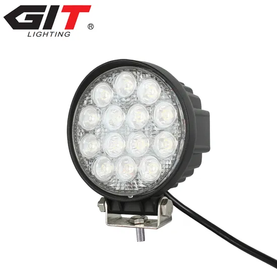 High Lumen 42W 4inch Spot/Flood Epistar Round LED Auto Lamp for Marine Truck Trailer Offroad 